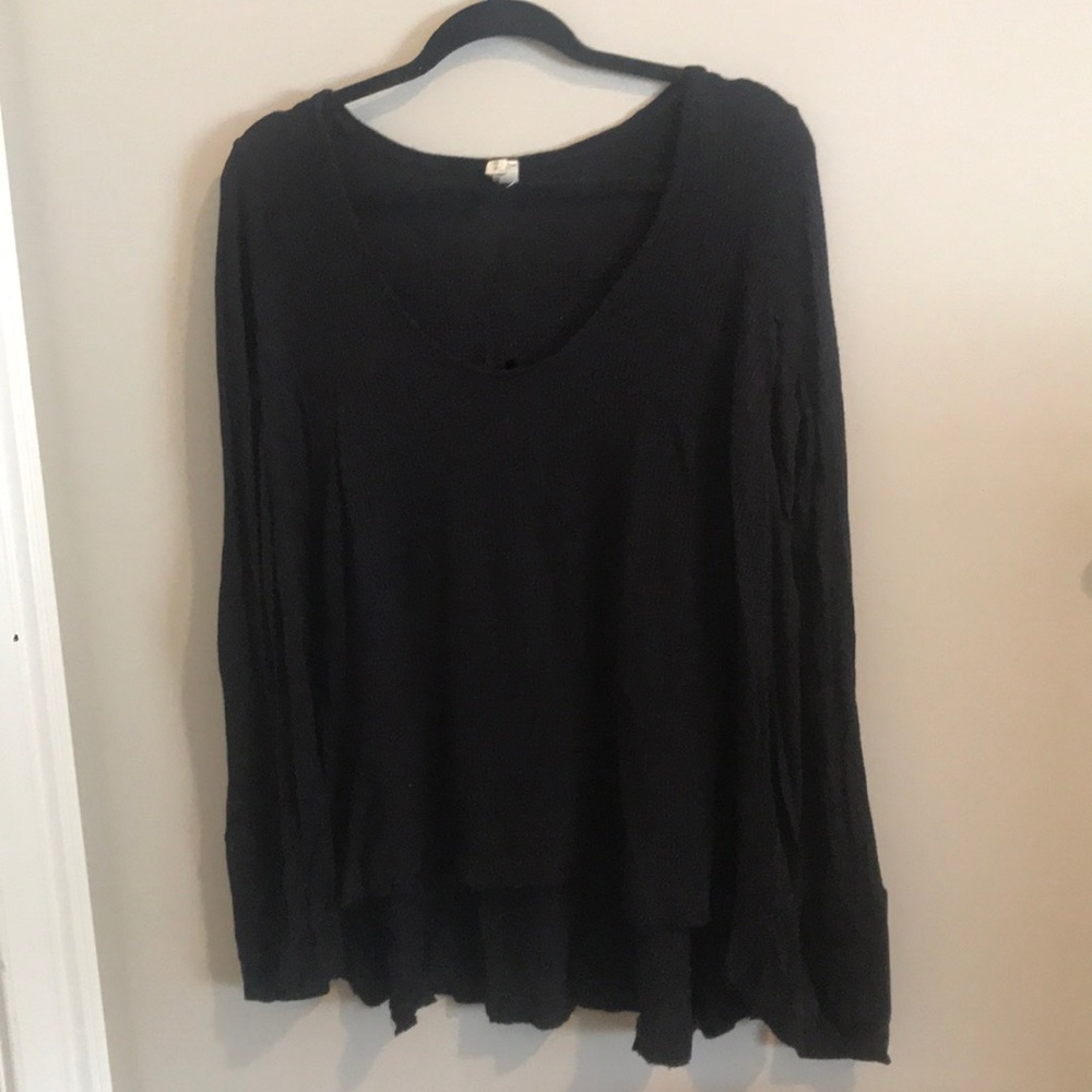 Free People waffle shirt